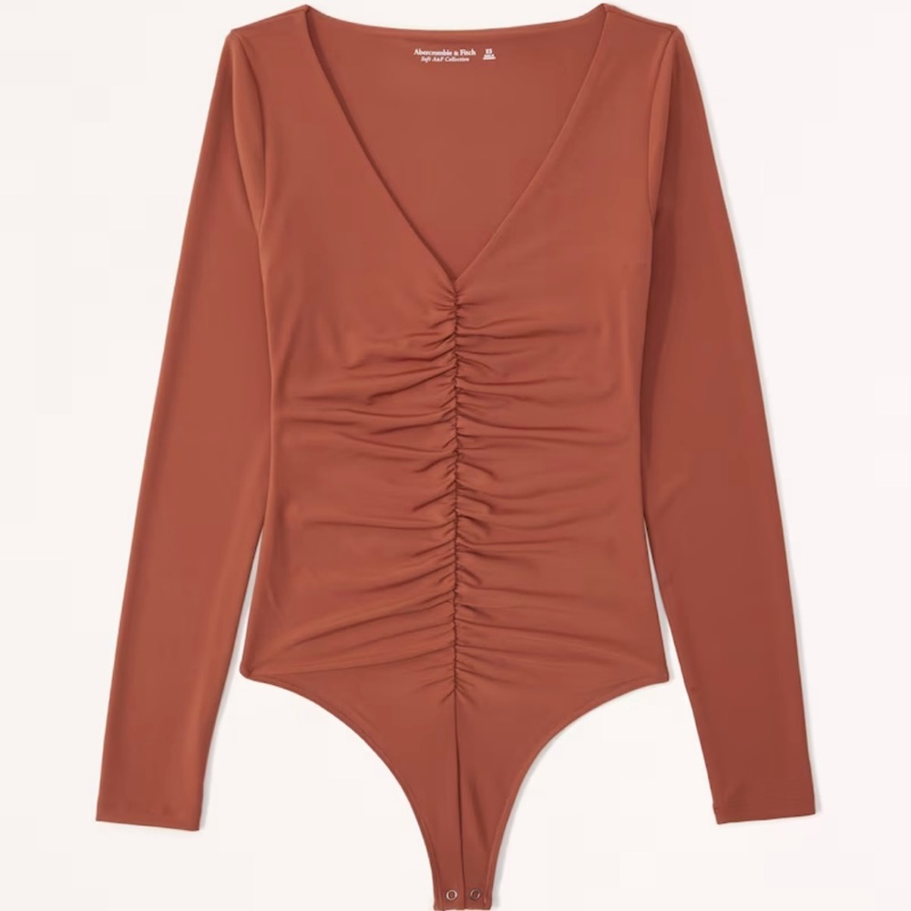 NWT A&F Ruched v-neck bodysuit